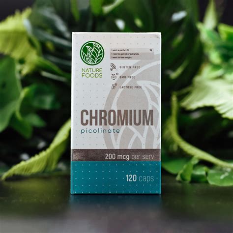 Nature Foods Chromium Picolinate 200mcg 120капс 120 порций в интернет магазине Спортивное