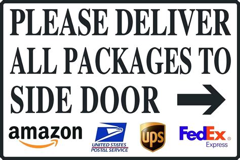 Amazon Please Deliver All Packages To Side Door Right Arrow