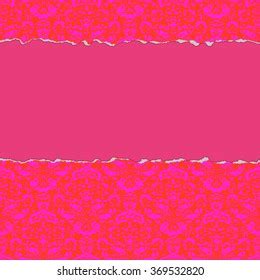 Pink Ripped Christmas Paper Grunge Stylized Stock Vector Royalty Free