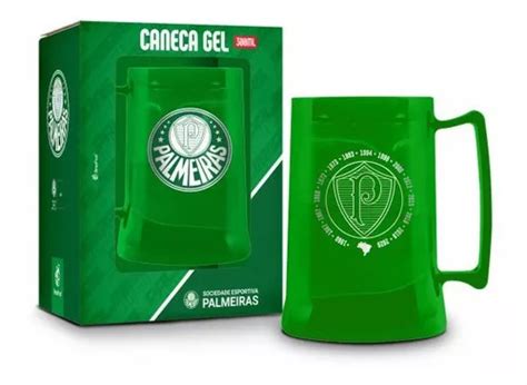 Caneca Palmeiras Gel Congelante Verde 300ml Oficial Parcelamento Sem