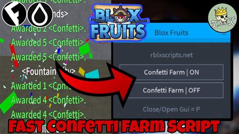 Blox Fruits Confetti Fast Farm Script Hydrogen And Fluxus Roblox