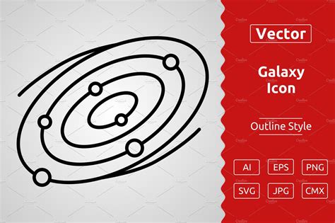 Vector Galaxy Outline Icon Masterbundles