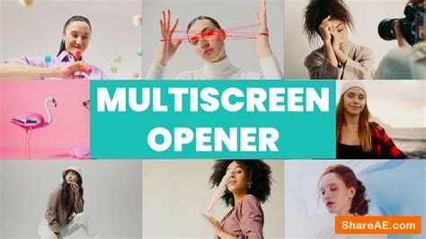 Videohive Rhythmic Multiscreen Dynamic Opener Split Screen Slideshow