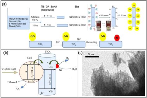 25 A Illustration Of Synthetic Methodology For Obtaining Ni TiO2 CdS