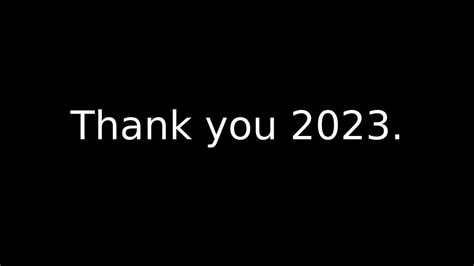 Thank You 2023 Youtube