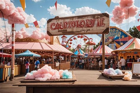 Premium Photo A Rustic Wooden Board In A Carnival With Rides And