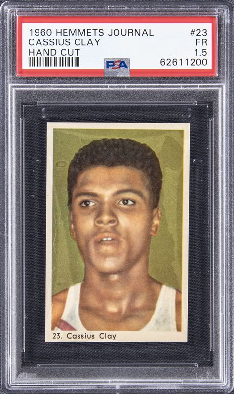 Lot Detail 1960 Hemmets Journal 23 Cassius Clay Muhammad Ali Hand Cut Rookie Card Psa Fr 15