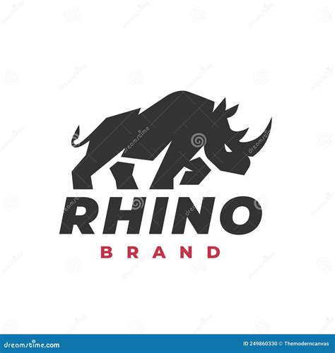 Rhino Logo Vector Icon Stock Vector Illustration Of Brand 249860330