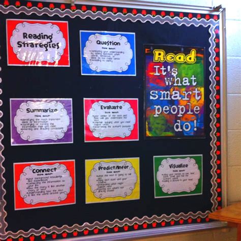 Reading Strategies For My Class Classroom Bulletin Boards School Library Bulletin Boards