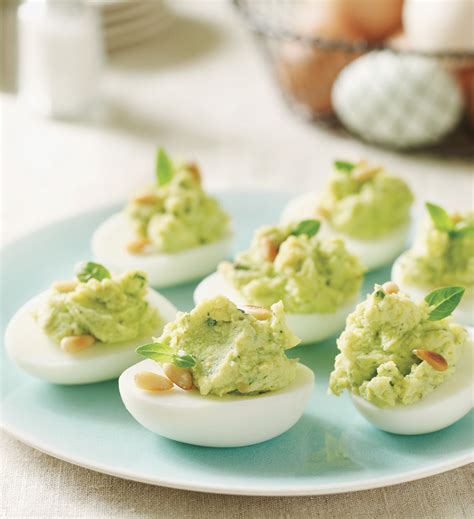 Pesto Deviled Eggs Recipe - Edible Communities