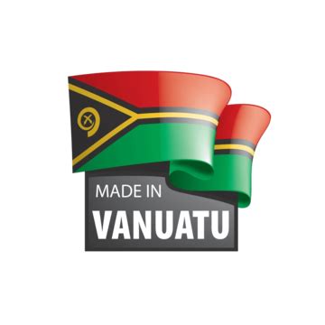 White Background Vector Illustration Of The Flag Of Vanuatu Vector