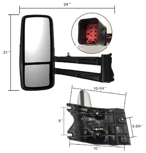 Nuevo Espejo Retrovisor Lateral T Rmico Del Conductor Para Camiones