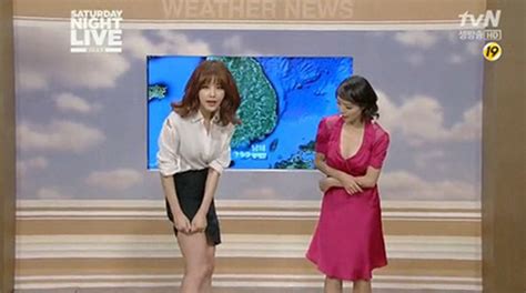 Snl 박은지 일기예보 하다 속옷 노출 파격