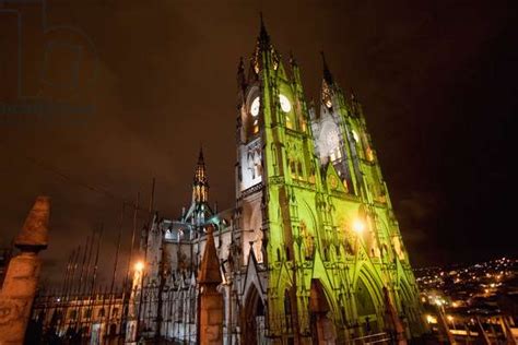 Image Of Basilica Del Voto Nacional At Night Photo