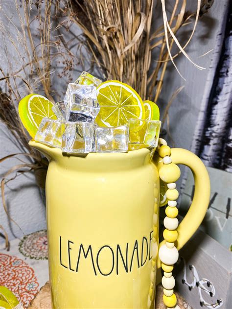 Rae Dunn Lemonade Pitcher Lemon Ice Topper Etsy