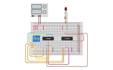 Circuit Design Nand Gate3 Tinkercad