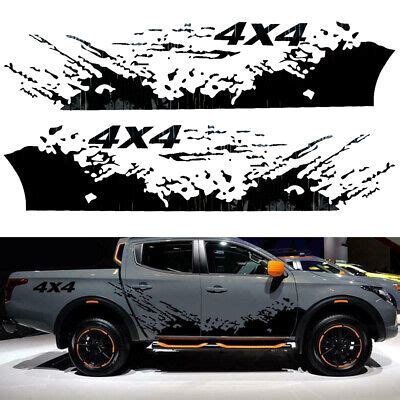 Pcs Black Car Splash Decal X Off Road Graphics Stickers Truck Side