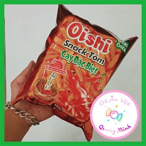 Bim bim Oishi Snack tôm cay đặc biệt gói lớn 32 g giòn cay thơm ngon