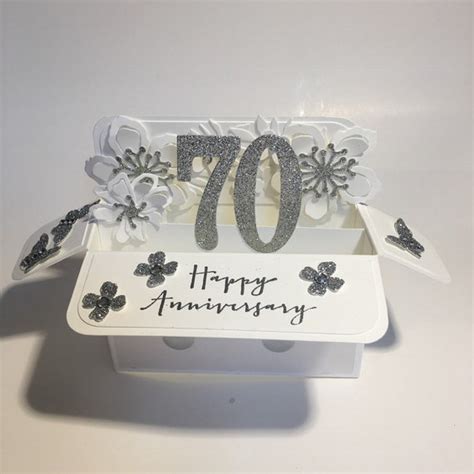 Platinum Wedding Anniversary Card 70th Wedding Anniversary Etsy