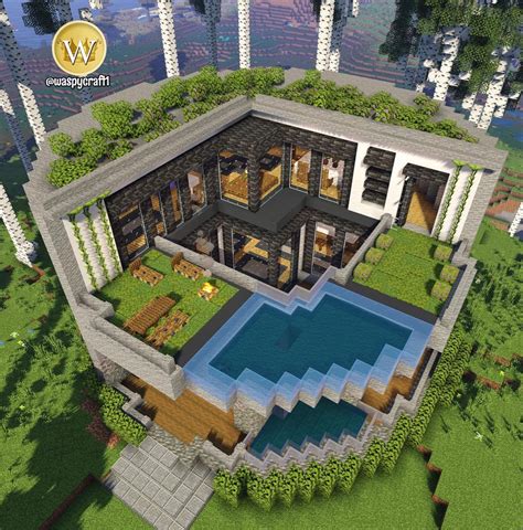 Modern Lakefront Minecraft Mansion Artofit