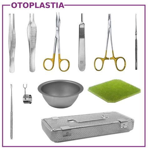 Set completo de instrumental para Otoplastia TIJERAS CIRUGÍA PLÁSTICA