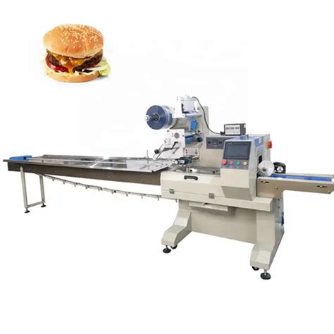 New Version Multi Function Flow Pack Envasadora Burger Bun Bread