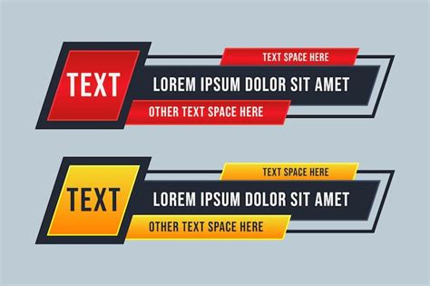 Premium Vector Editable Modern Lower Third Set Header Title Set