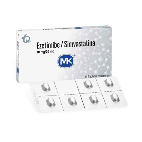 EZETIMIBA 10 MG SIMVASTATINA 20 MG 14 TABLETAS MK Droguerías Farmapalacio