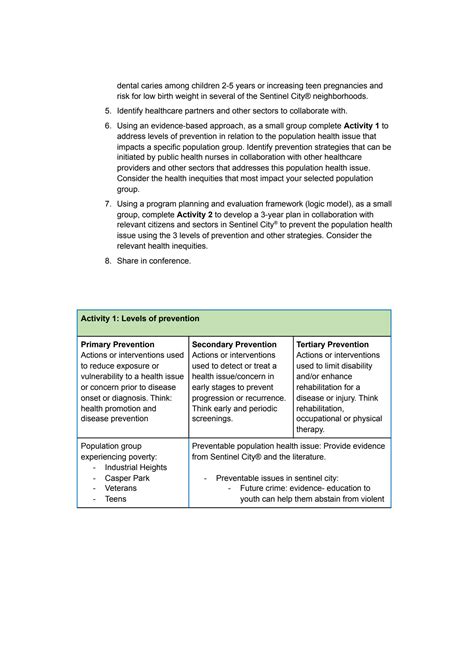 SOLUTION Sentinel City Clinical Activity D Poverty And Health