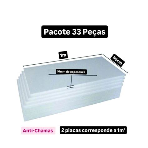 Placa De Isopor Tamanho - 33 PLACAS DE ISOPOR EPS ANTICHAMAS ESPESSURA 10MM, TAMANHO 100 X 50CM ...