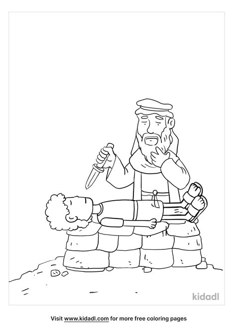 Abraham Isaac Coloring Page At Vanjohnnyblog Blog