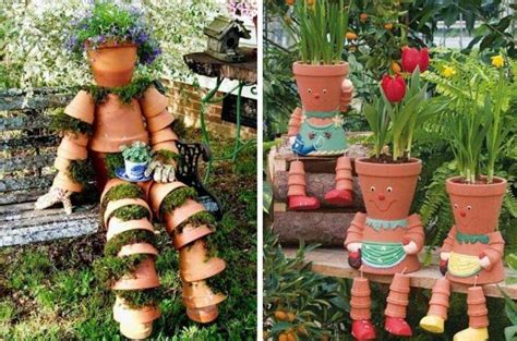 Déco jardin DIY 35 idées pour intégrer les pots en terre cuite