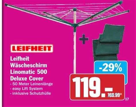 Leifheit W Scheschirm Linomatic Deluxe Cover Angebot Bei Dodenhof