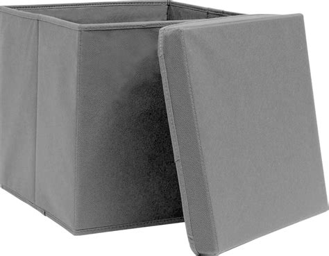 VidaXL Opbergboxen Met Deksel 10 St 32x32x32 Cm Stof Zwart