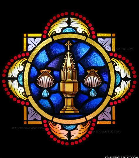 Baptism Shell Stained Glass