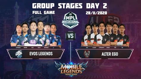 Mobile Legends One Esports MPLI Group Stages Day 2 EVOS Vs Alter EGO