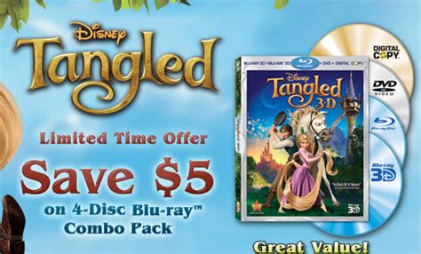 Disney Tangled Coupon 5 1 Blu Ray Combo Pack How To Have It All