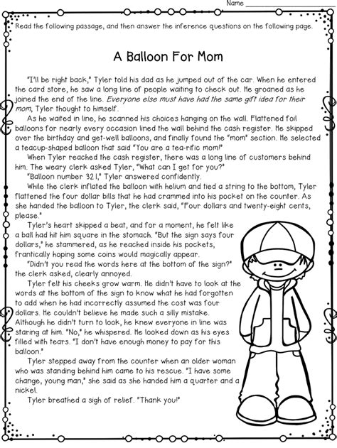 Inference Questions Worksheets