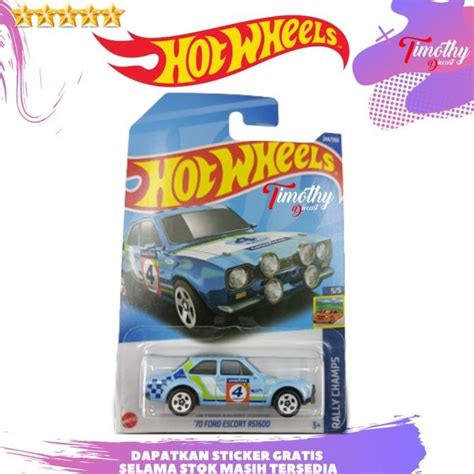 Hot Wheels 70 Ford Escort Rs1600 Rally Champs Blue Shopee Philippines