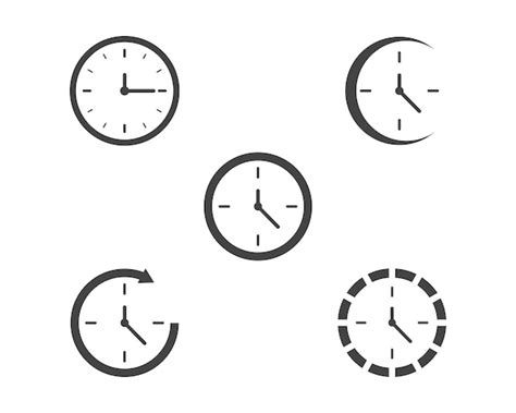 Premium Vector Clock Icon Vector Flat Illustration