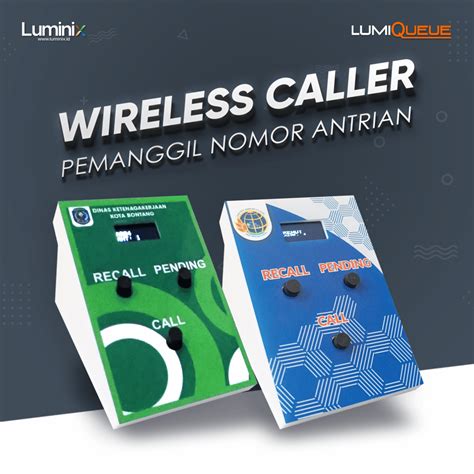 Mesin Antrian 2 Loket Wireless Dispenser Stand Tombol Luminix