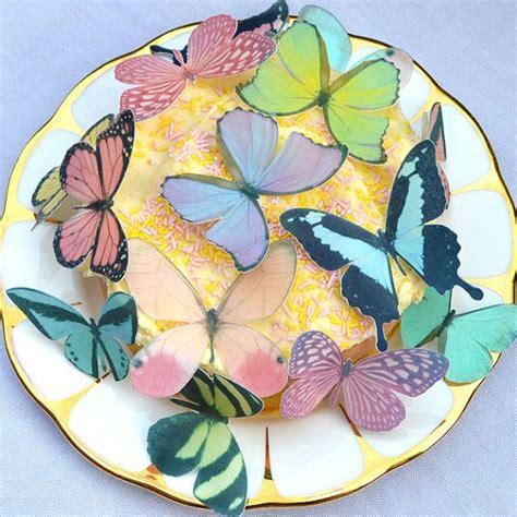 Edible Pastel Butterflies Wafer Rice Paper Mix By Wicksteadseatme