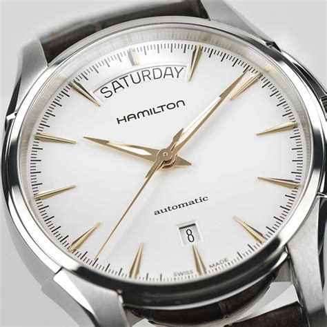 Orologio Hamilton Jazzmaster Day Date Automatic Quadrante Bianco Mm