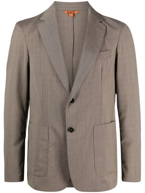 Barena Single Breasted Virgin Wool Blazer Farfetch