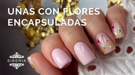 Uñas con flores secas encapsuladas YouTube