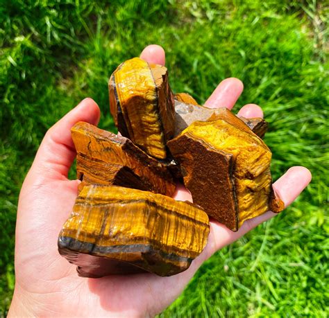 Rough Tigers Eye Chunk Raw Crystal Cluster Tigers Eye Etsy