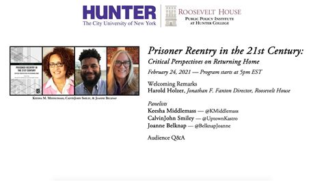 Prisoner Reentry In The 21st Century Critical Perspectives On