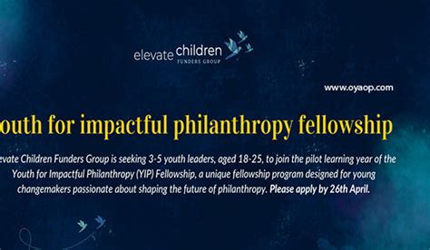 Ecfg Youth For Impactful Philanthropy Yip Fellowship 2024 Oya