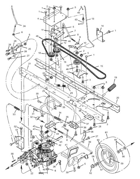 Murray Riding Lawn Mower Drive Belt Diagram