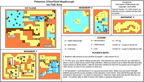 Pokémon Gold Silver Ice Path Map StarFighters76 Neoseeker